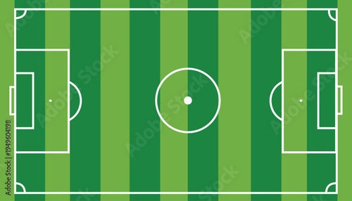 A vibrant green soccer field with white markings and goals at each end