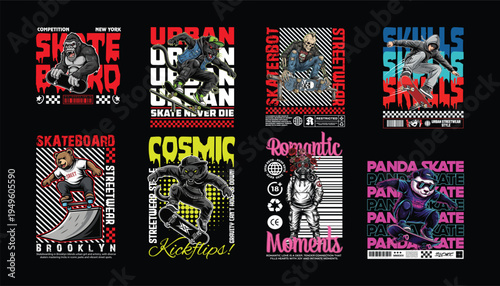 Streetwear T-Shirt Design Bundle – Urban Graphic Tee Pack