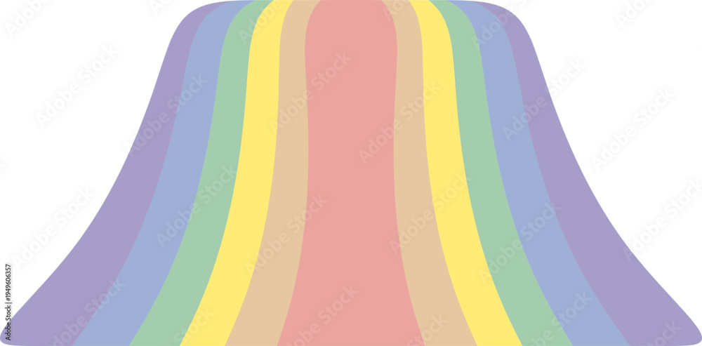 Fototapeta premium 파스텔 알록달록 무지개 미끄럼틀