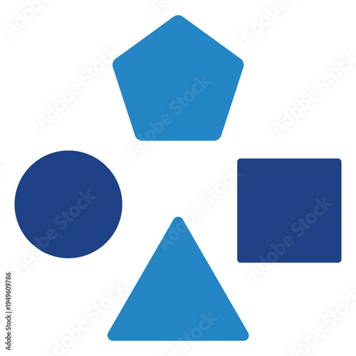 Shape Toy Dual Tone Icon Mini Illustration, Use For Modern Concept, Print, Ui, Ux Kit, Web And App Development. Vector Related To Kindergarten, Preschool, Kids And Baby