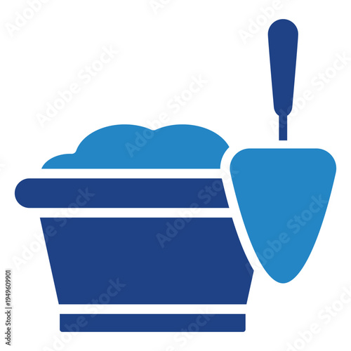 Sandbox Dual Tone Icon Mini Illustration, Use For Modern Concept, Print, Ui, Ux Kit, Web And App Development. Vector Related To Kindergarten, Preschool, Kids And Baby