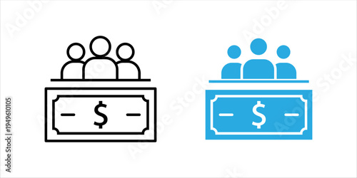 Minimal line icon set. showing a central document connected with other documents representing file integration, document workflow, and digital document management systems.