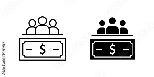 Minimal line icon set. showing a central document connected with other documents representing file integration, document workflow, and digital document management systems.