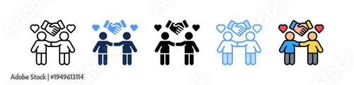 Client Relationship Icon Multiple Style