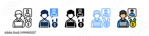 Account Management Icon Multiple Style