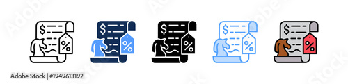 Pricing Strategy Icon Multiple Style