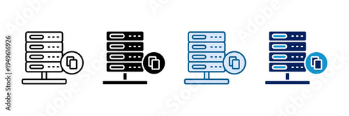 Backup Server Icon Set Multiple Style Collection