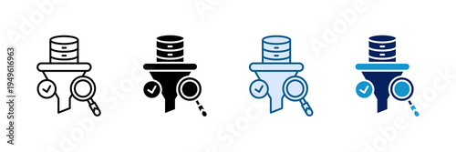 Data Index Icon Set Multiple Style Collection