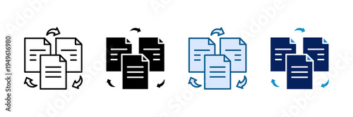 Version Control Icon Set Multiple Style Collection