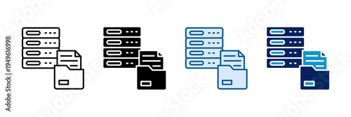 Archive Server Icon Set Multiple Style Collection