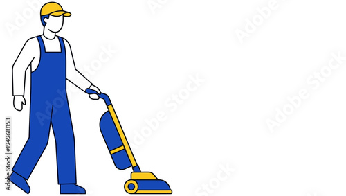 Person Cleaning Floor with Vacuum Cleaner in House