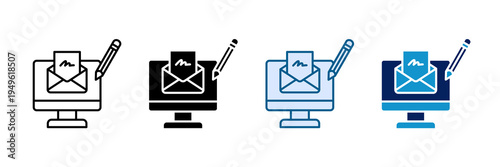 Email Signature Icon Set Multiple Style Collection