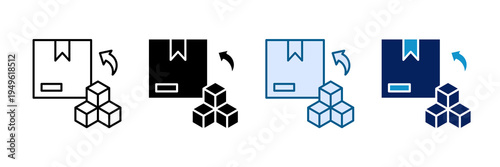 Product Packaging Icon Set Multiple Style Collection