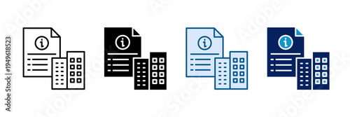 Company Profile Icon Set Multiple Style Collection