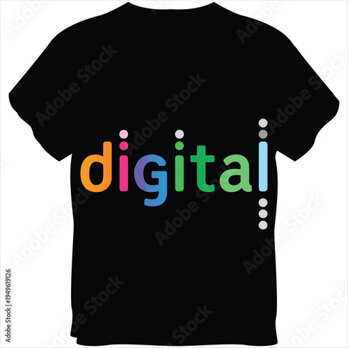 Modern Digital Typography T Shirt Vector Design,
Colorful Geometric Bar Style Digital Text Illustration,
Minimal Digital Word T Shirt Artwork Vector.
