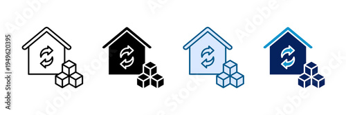 Inventory Sync Icon Set Multiple Style Collection