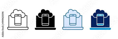 Cloud Platform Icon Set Multiple Style Collection