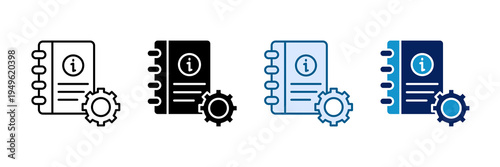 Operation Manual Icon Set Multiple Style Collection