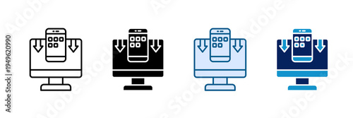 App Release Icon Set Multiple Style Collection