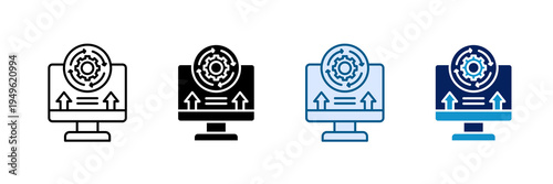 Version Upgrade Icon Set Multiple Style Collection