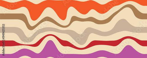 Vibrant abstract wavy pattern with multiple colors
