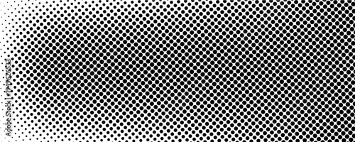 Grunge halftone gradient background. Faded grit noise texture. White and black sand wallpaper. Retro pixelated backdrop. Anime or manga style comic overlay. illustration eps10