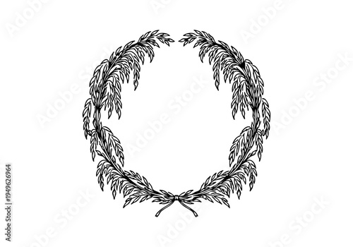 Willow Tree Hand Drawn Illustration Vector by AZ for Books, Arts, Design and Decoration Graphic Asset