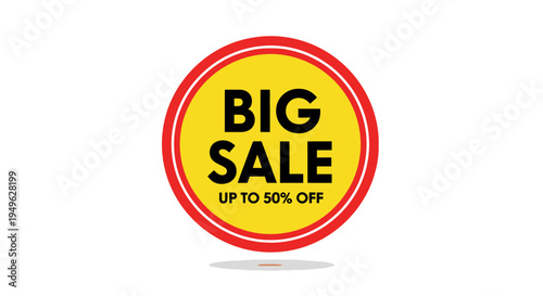 Big sale discount label sticker.
