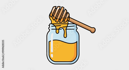 Honey in a glass jar 36.
