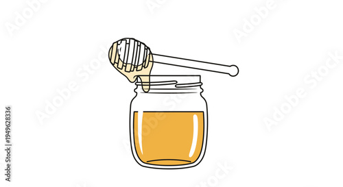 Honey in a glass jar 5.