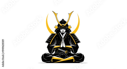 Samurai warrior illustration