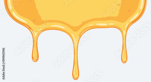 Golden liquid dripping down slowly 1.