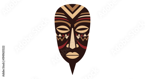 Traditional African Tribal Face Mask Design 1.