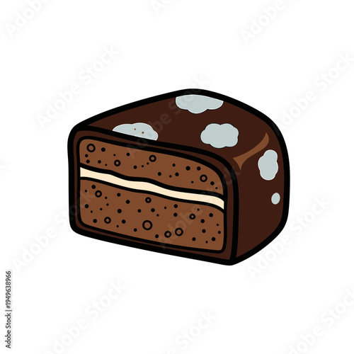 Chocolate Candy with Mold Cartoon vector illustration