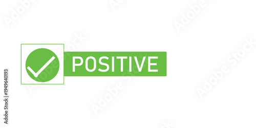Positive stamp badge icon symbol for approval feedback rating and success concept in business and marketing
