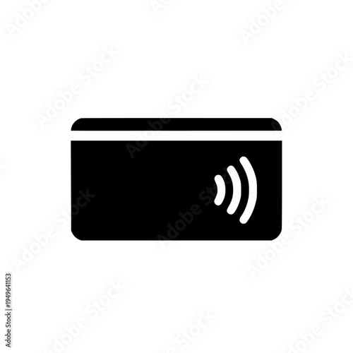 contactless payment card icon isolated on white background