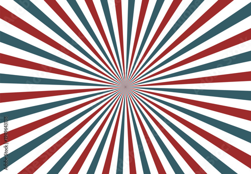 Sunbeam style abstract isolated on transparent background. Symmetrical radial Outer Space and Warm Red 2026 trandy colors. Ornamental manga pattern. Summer poster. Flat style line texture. Vector PNG