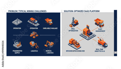 Mining Industry Challenges and Optimized SaaS Platform Solutions.
