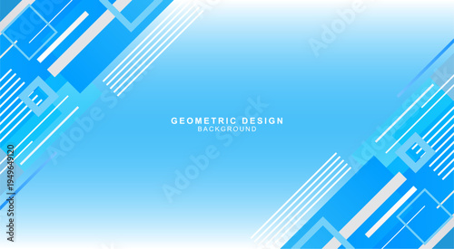 様々な斜線で組み合わせた青色の幾何学的な背景素材