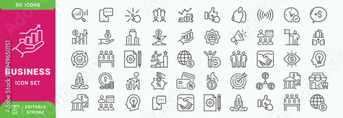 Business continuity icon set. featuring risk management, crisis response, disaster recovery, resilience, prevention, data backup, maintenance, operational planning and more icons