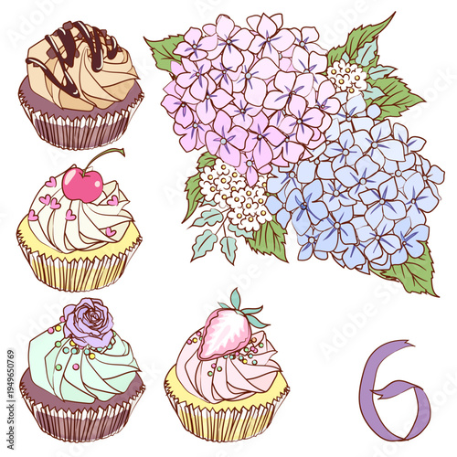 季節の花とスイーツ（6月）