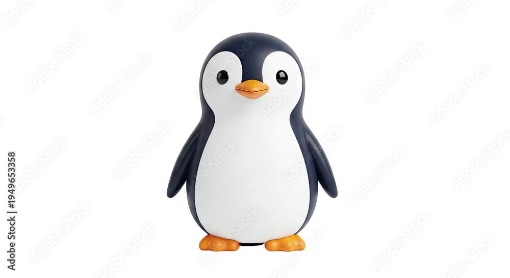 Obraz premium Cute 3D Cartoon Penguin