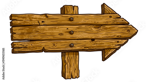 Rustic Wooden Arrow Sign Post