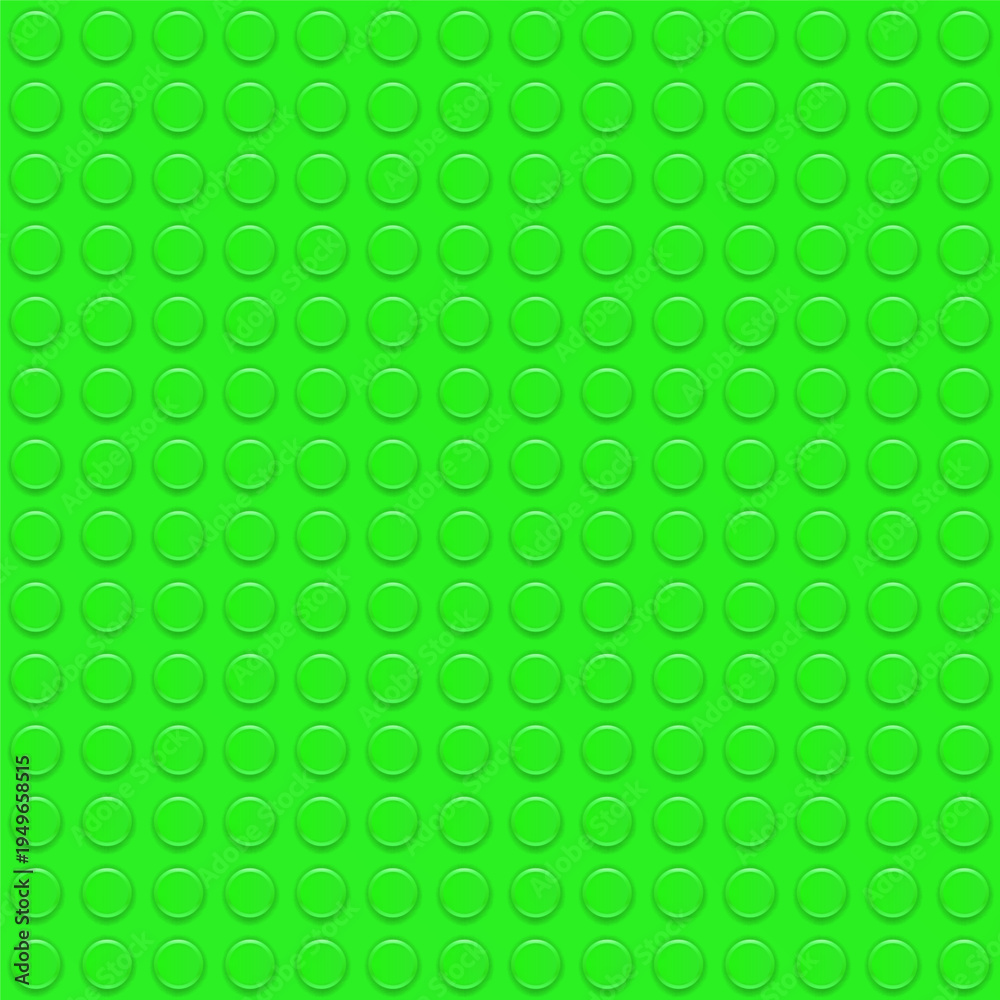 Fototapeta premium Realistic acid green plastik constructor seamless background. Vector illustration