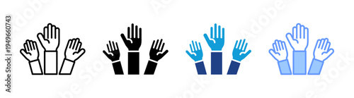 Participation icon set multiple style collection