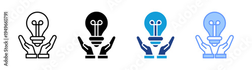 Innovation icon set multiple style collection