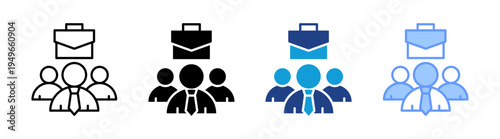 Community icon set multiple style collection