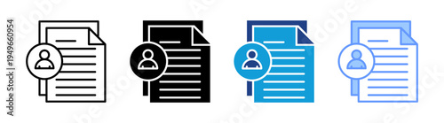 Resume icon set multiple style collection