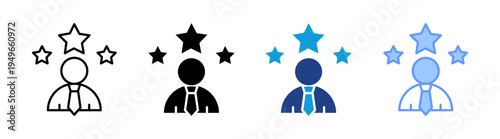 Success icon set multiple style collection	