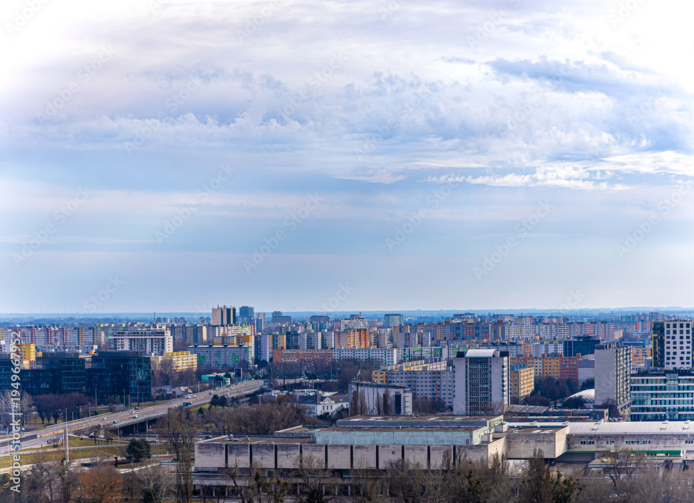 Obraz premium Petrzalka Bratislava panoramic skyline of residential district in Slovakia